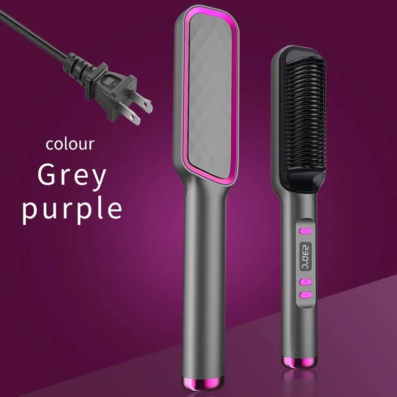 Pieptene Electric de Îndreptat Părul – Portabil, Reîncărcabil USB