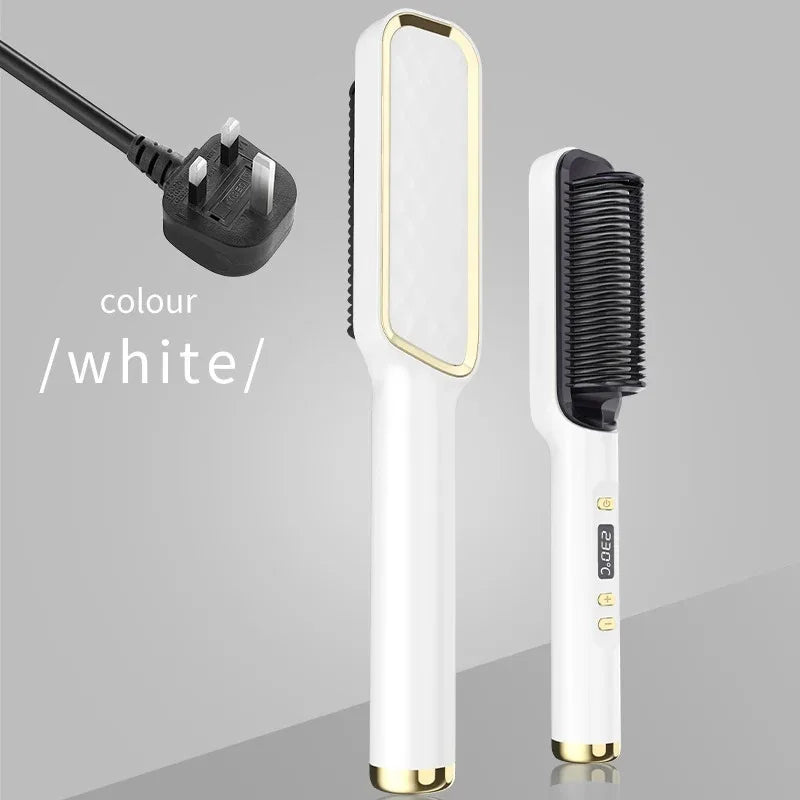 Pieptene Electric de Îndreptat Părul – Portabil, Reîncărcabil USB