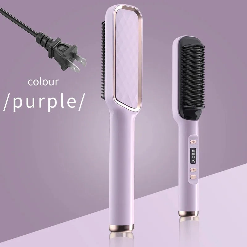 Pieptene Electric de Îndreptat Părul – Portabil, Reîncărcabil USB