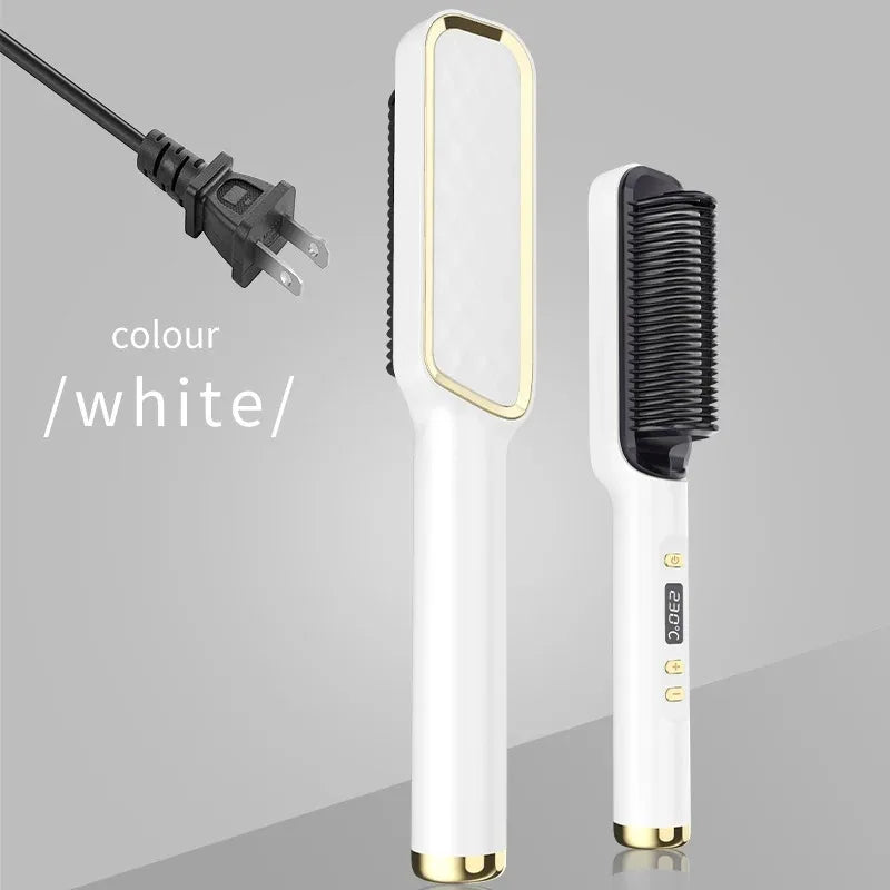 Pieptene Electric de Îndreptat Părul – Portabil, Reîncărcabil USB