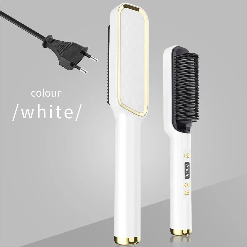 Pieptene Electric de Îndreptat Părul – Portabil, Reîncărcabil USB