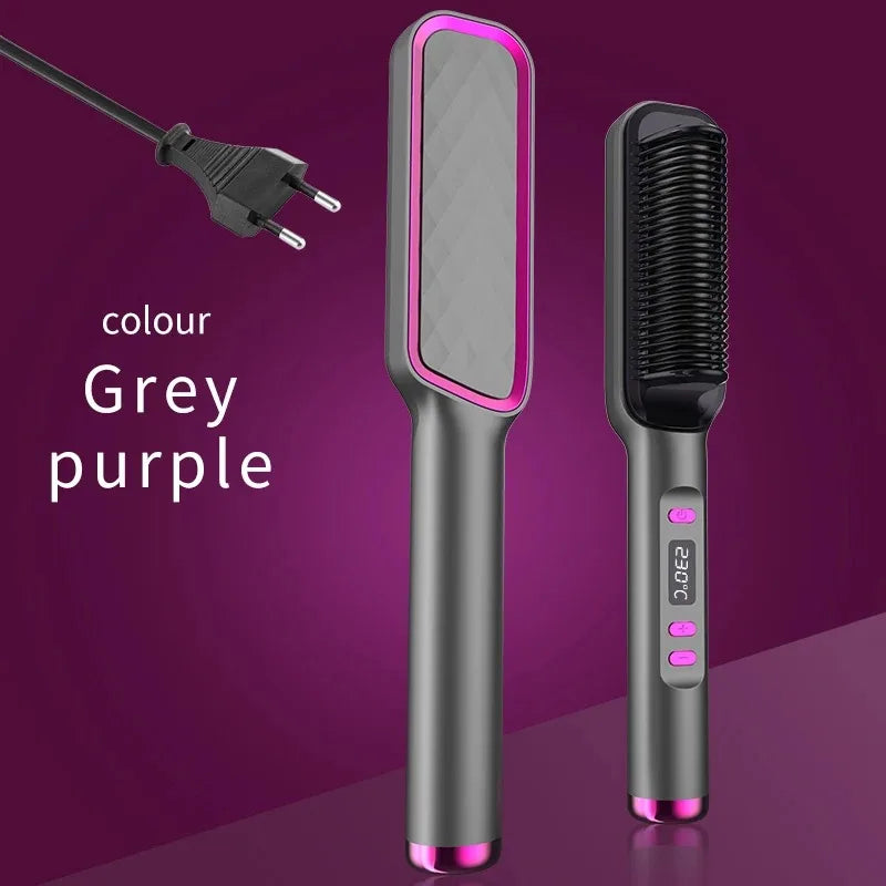 Pieptene Electric de Îndreptat Părul – Portabil, Reîncărcabil USB