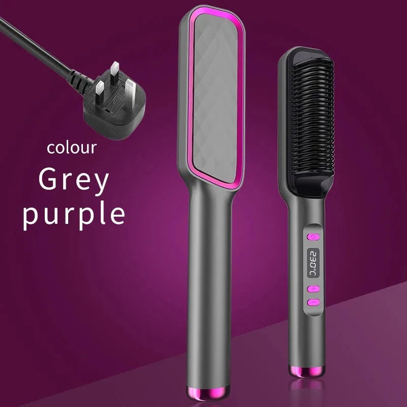 Pieptene Electric de Îndreptat Părul – Portabil, Reîncărcabil USB