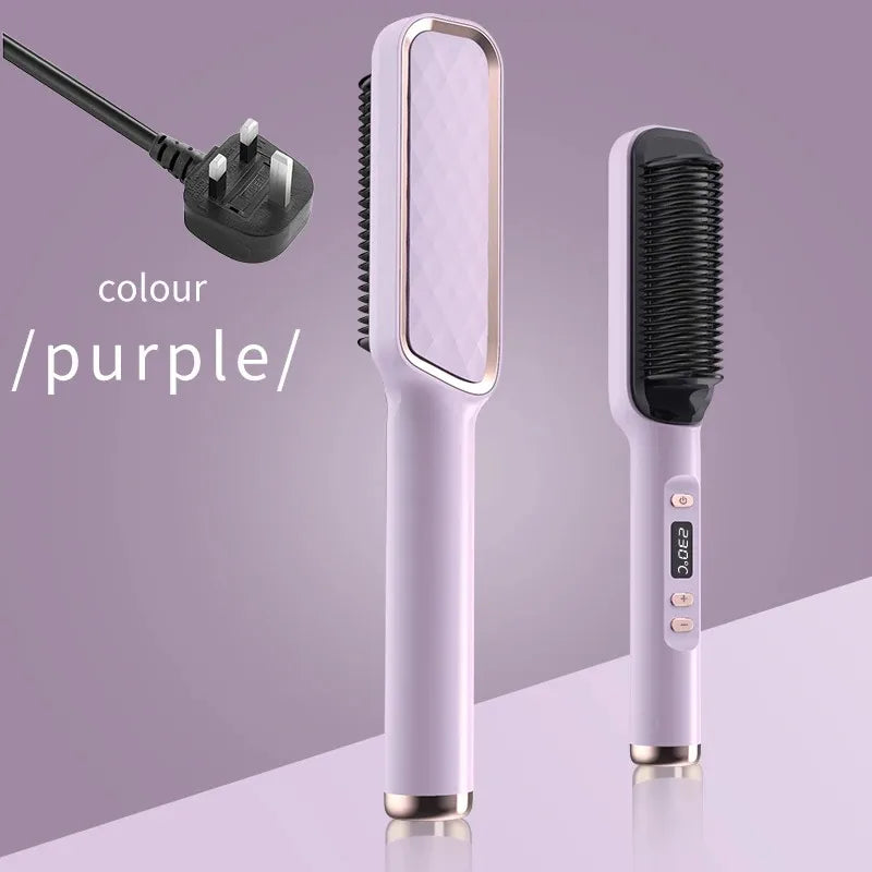 Pieptene Electric de Îndreptat Părul – Portabil, Reîncărcabil USB