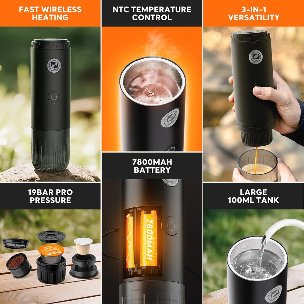 Expresor Portabil de Cafea pentru Mașină
