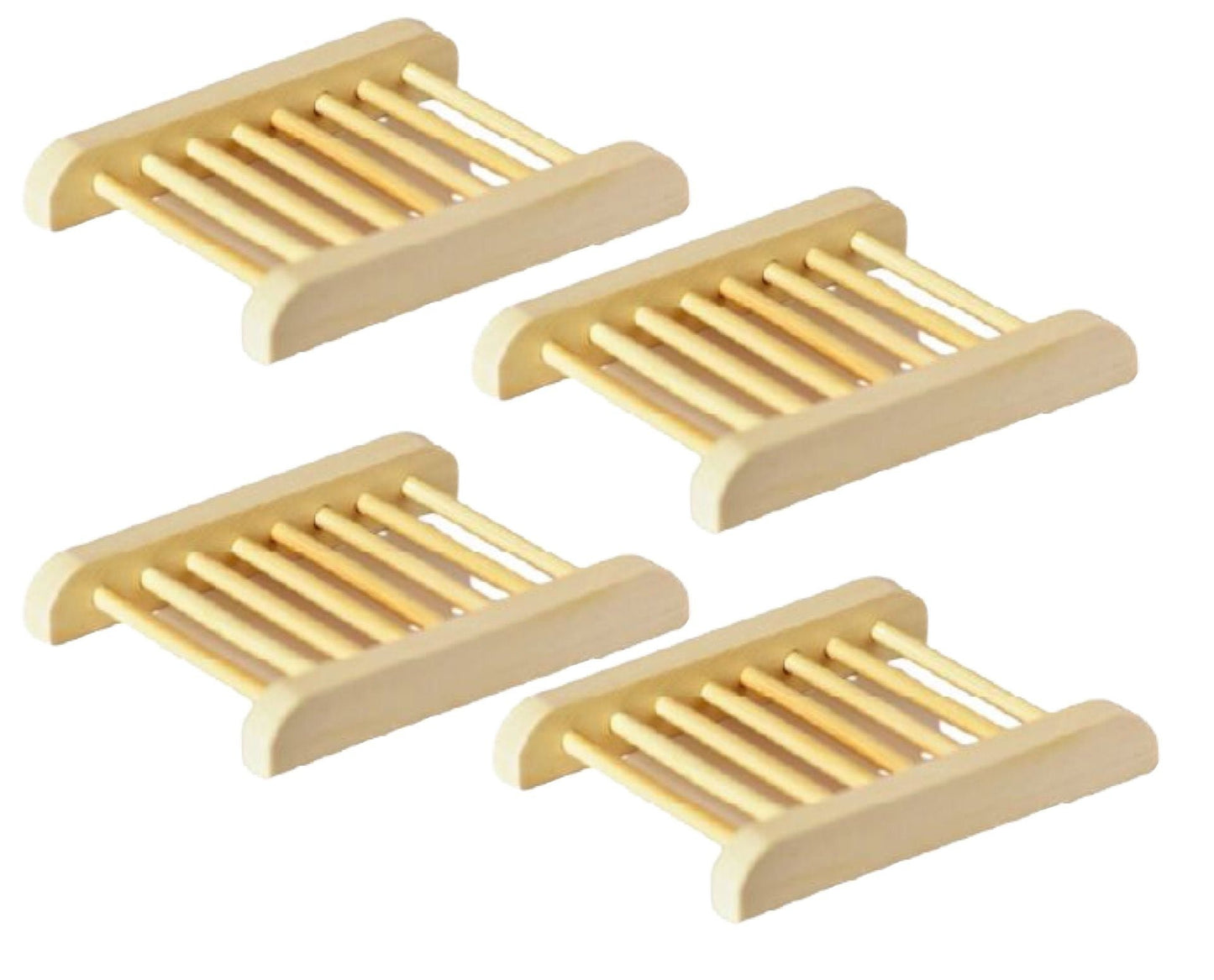 Set 4 Săpuniere din Bambus